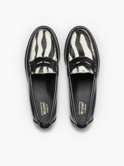 G.H.BASS Weejuns Penny Loafers Zebra Print & Black Online