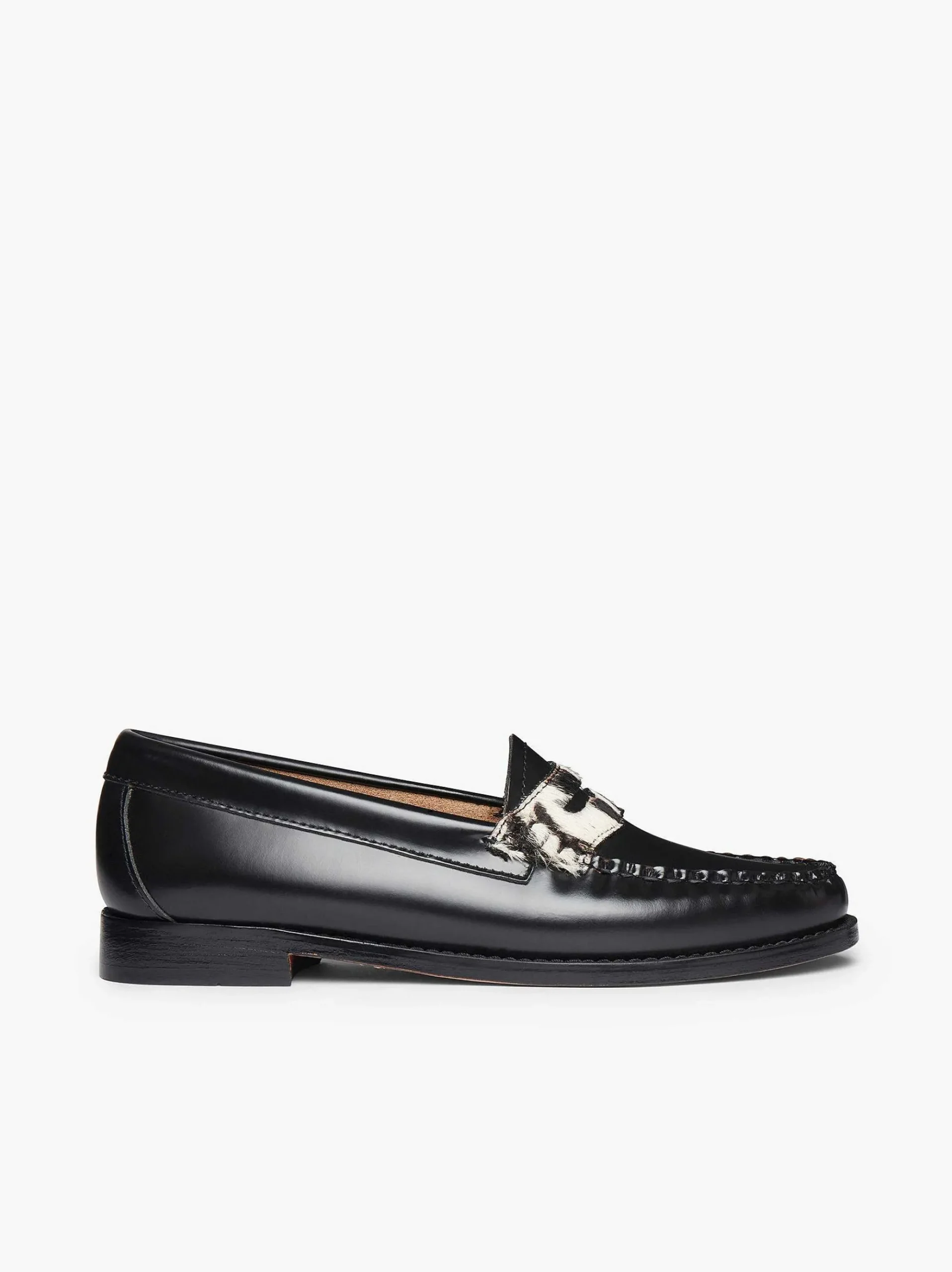 G.H.BASS Weejuns Penny Loafers Zebra Print & Black Hot