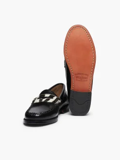 G.H.BASS Weejuns Penny Loafers Zebra Print & Black Hot