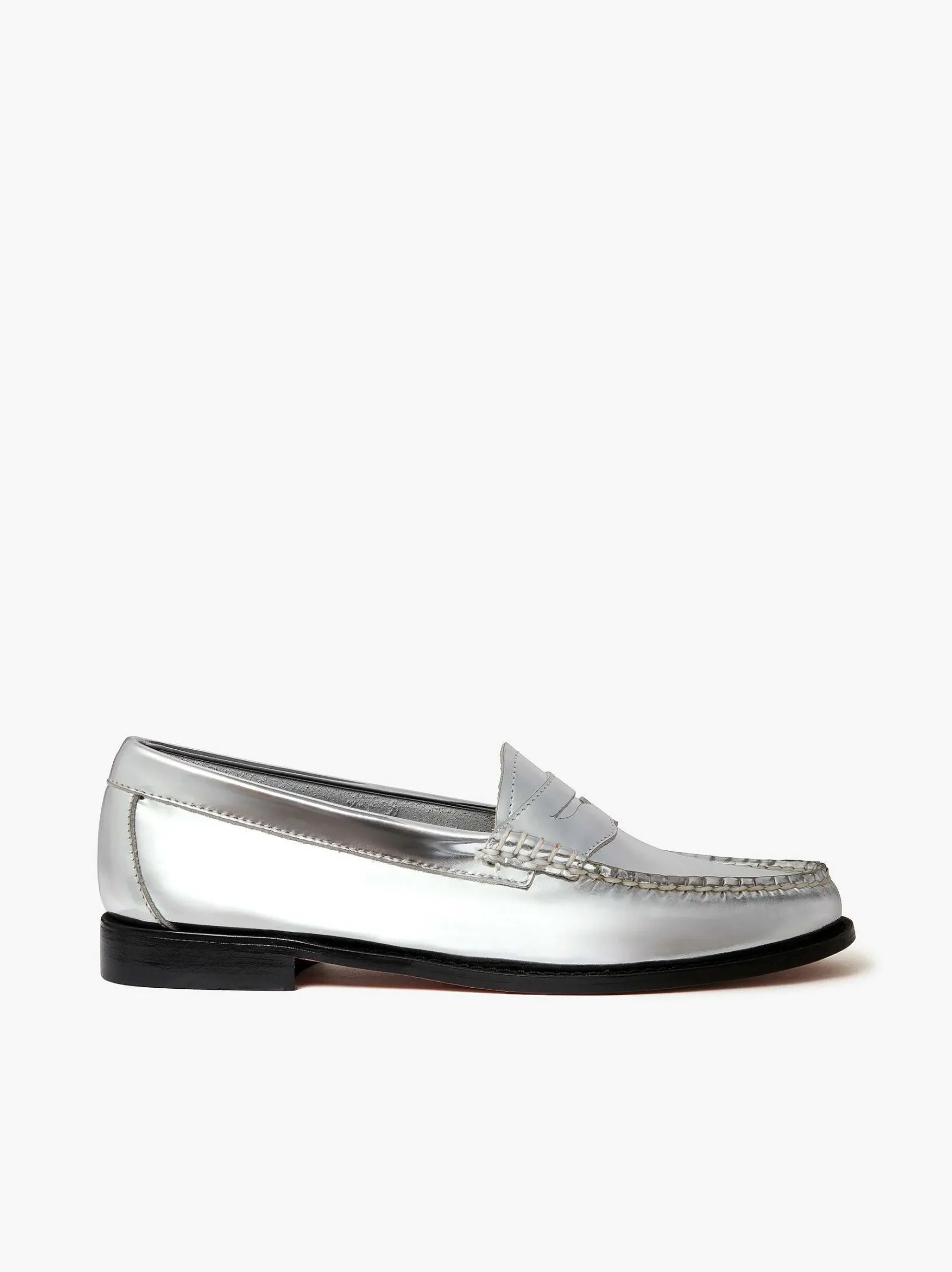 G.H.BASS Weejuns Penny Loafers Silver Store