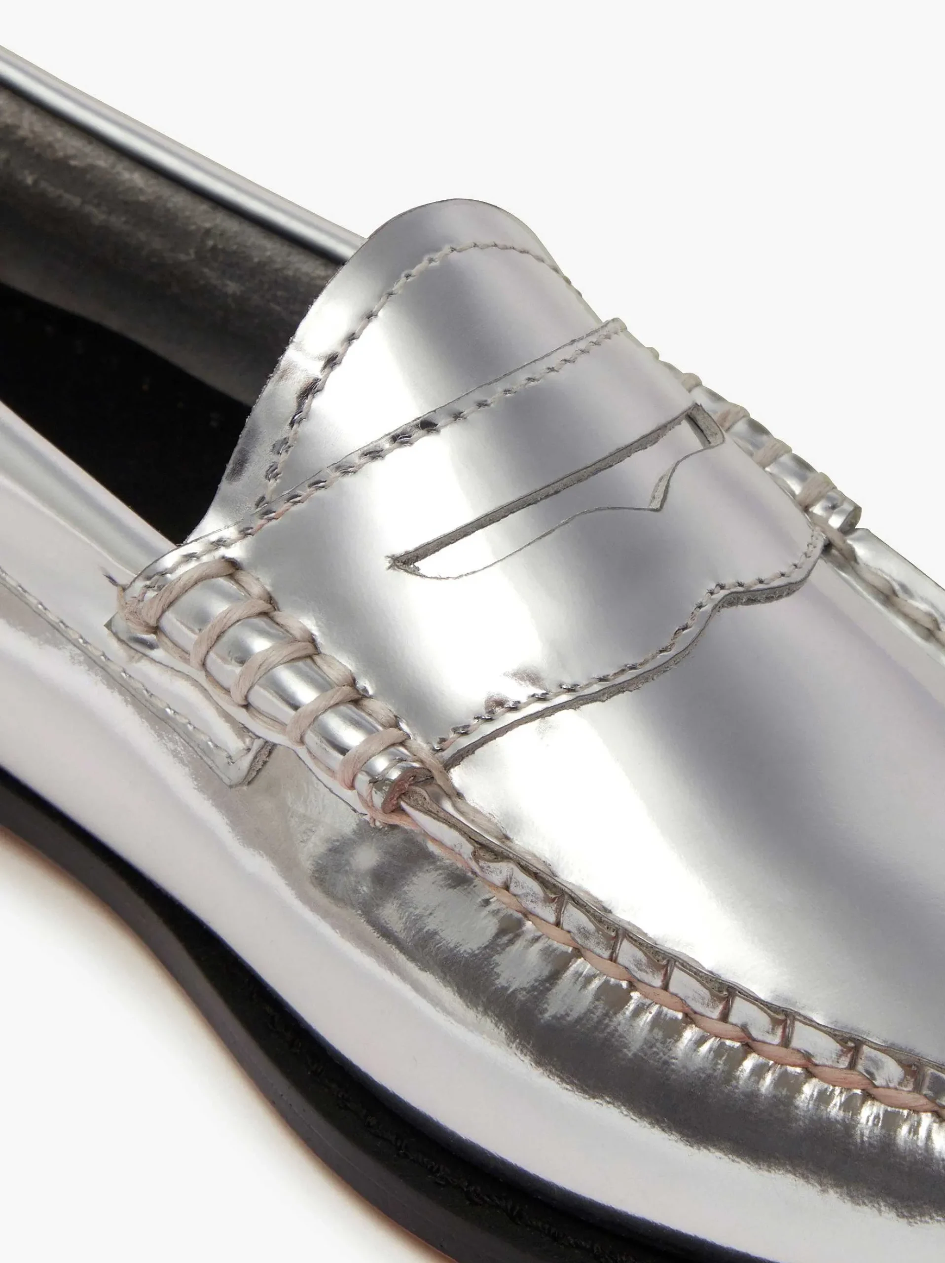 G.H.BASS Weejuns Penny Loafers Silver Store