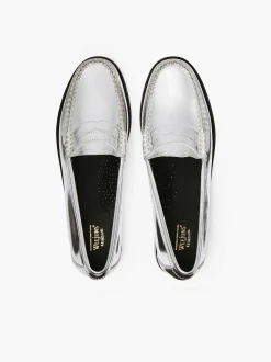 G.H.BASS Weejuns Penny Loafers Silver Store