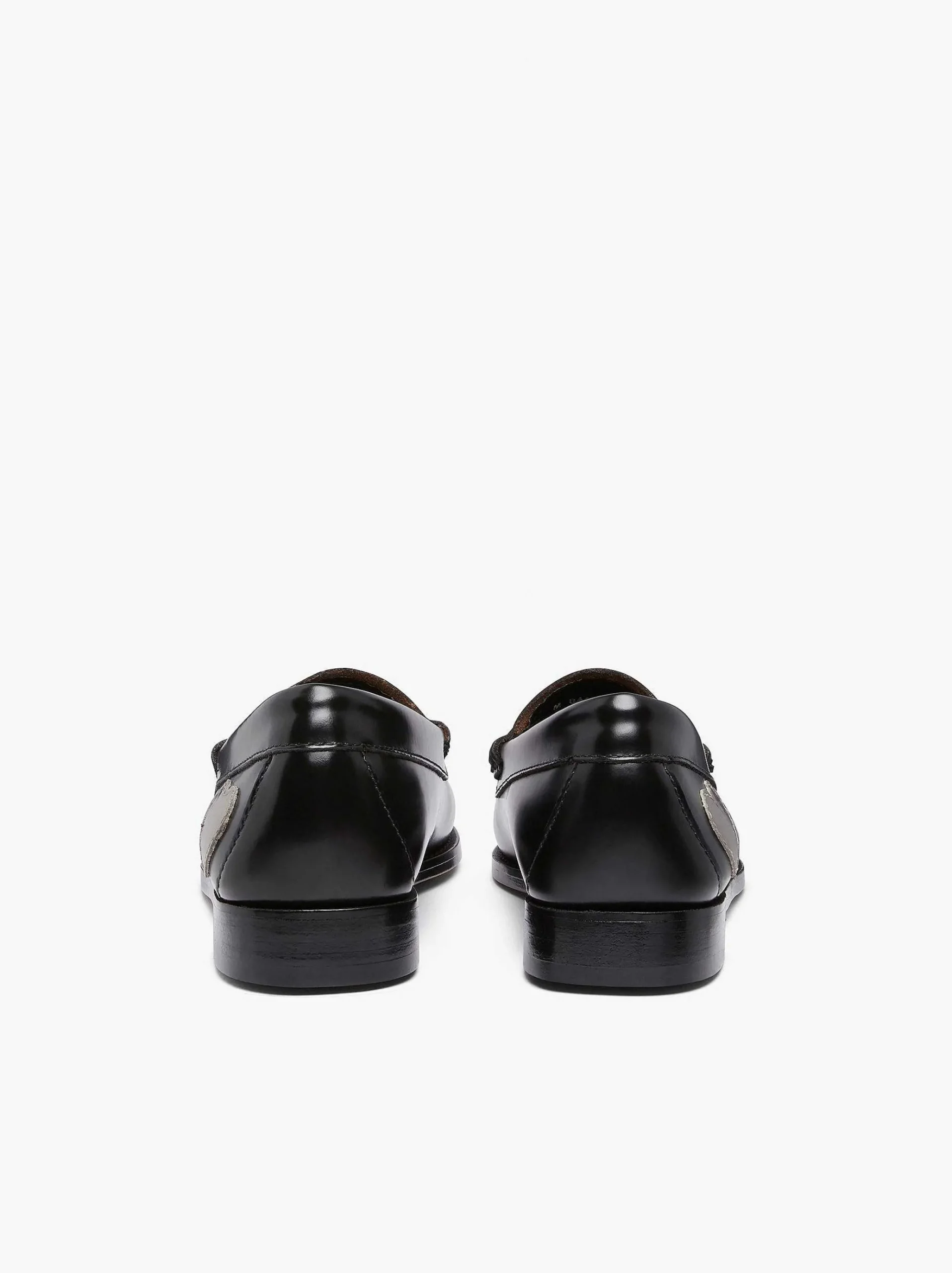 G.H.BASS Weejuns Penny Love Loafers Silver & Black Cheap