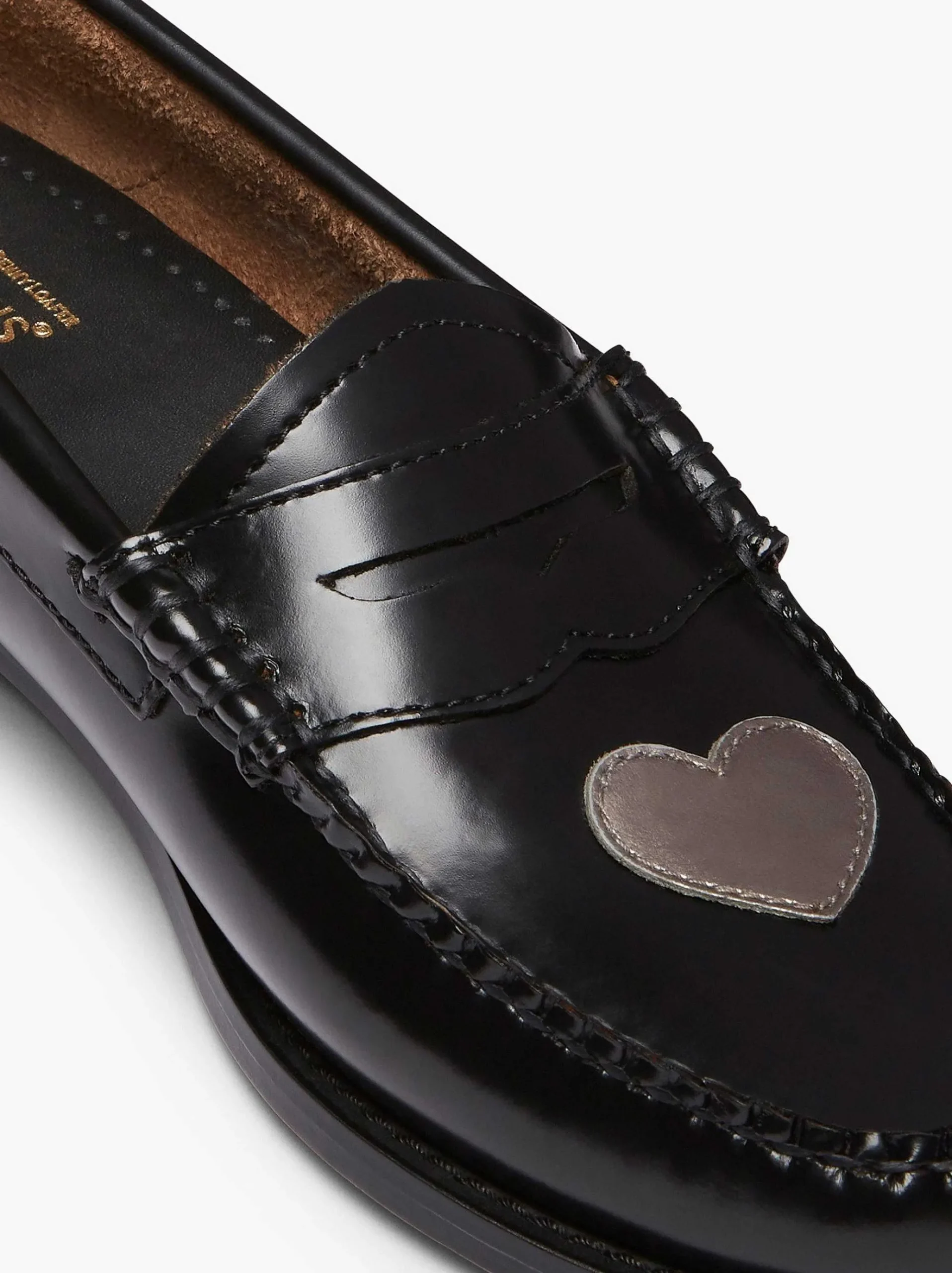G.H.BASS Weejuns Penny Love Loafers Silver & Black Cheap