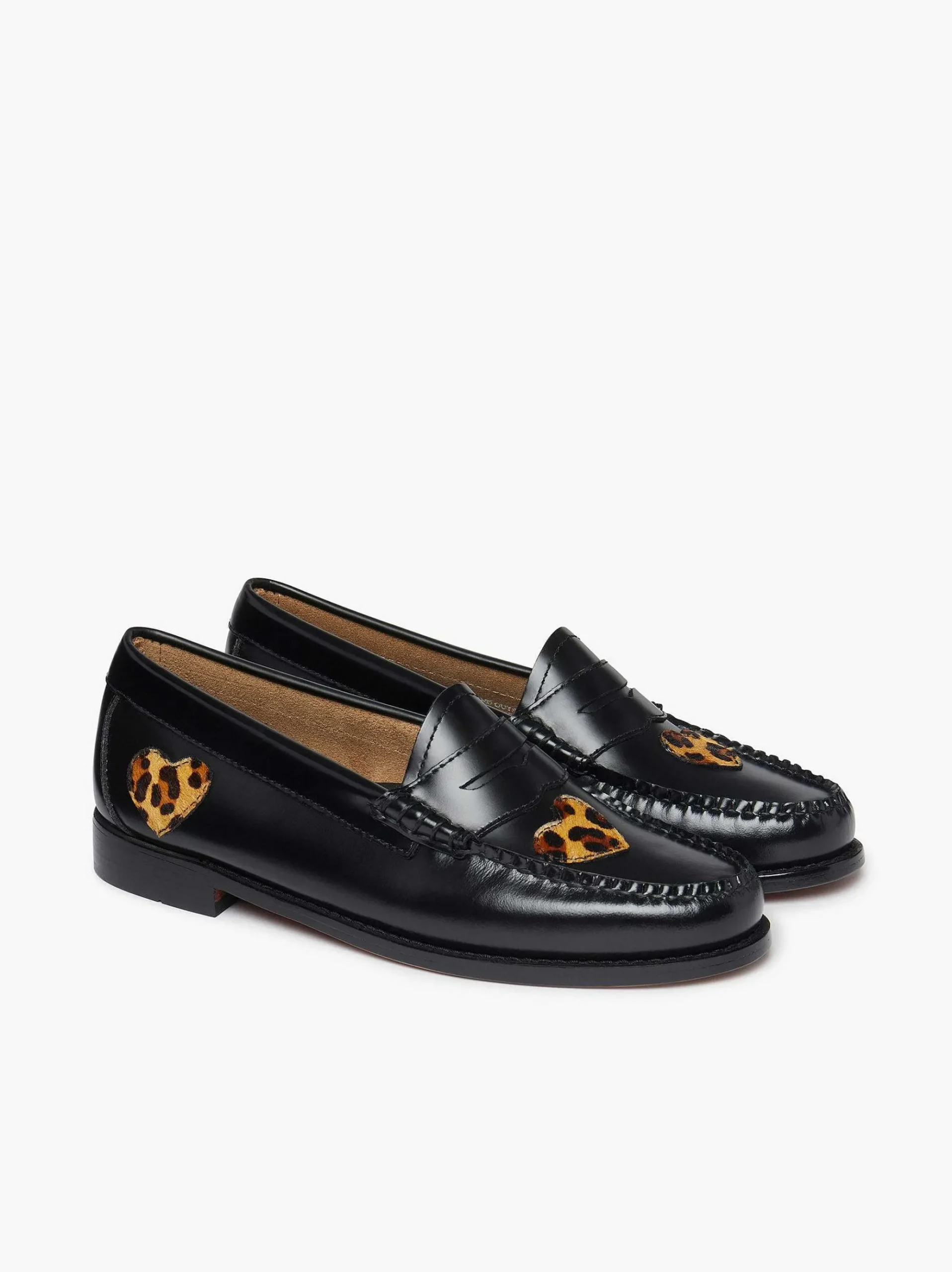 G.H.BASS Weejuns Penny Love Loafers Leopard Print & Black Shop