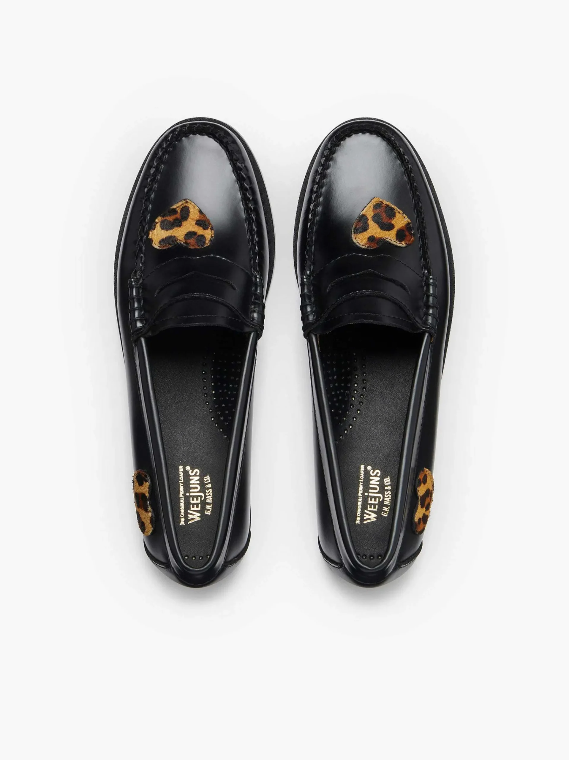G.H.BASS Weejuns Penny Love Loafers Leopard Print & Black Shop