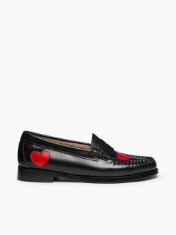 G.H.BASS Weejuns Penny Love Loafers Red & Black Outlet