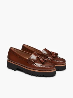 G.H.BASS Weejuns 90S Esther Kiltie Tassel Loafers Cognac Cheap