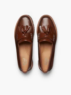 G.H.BASS Weejuns 90S Esther Kiltie Tassel Loafers Cognac Cheap