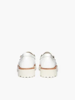 G.H.BASS Weejuns 90S Esther Kiltie Tassel Loafers White Fashion