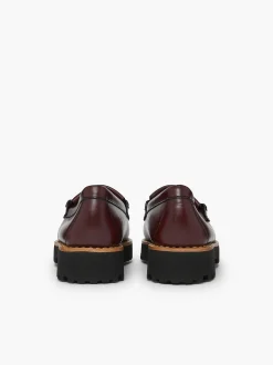 G.H.BASS Weejuns 90S Esther Kiltie Tassel Loafers Wine Hot