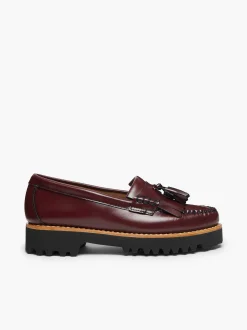 G.H.BASS Weejuns 90S Esther Kiltie Tassel Loafers Wine Hot