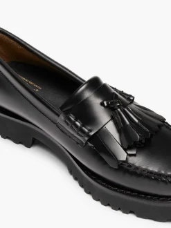 G.H.BASS Weejuns 90S Esther Kiltie Tassel Loafers Black Shop