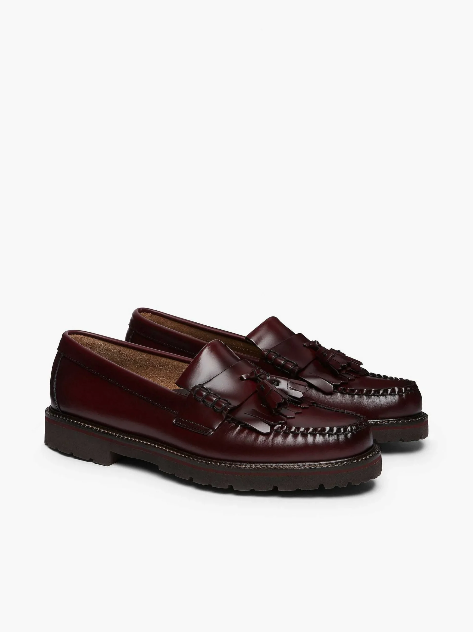 G.H.BASS Weejuns 90S Layton Ii Kiltie Loafers Wine New