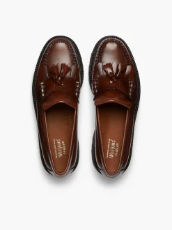 G.H.BASS Weejuns 90S Layton Ii Kiltie Loafers Brown Best