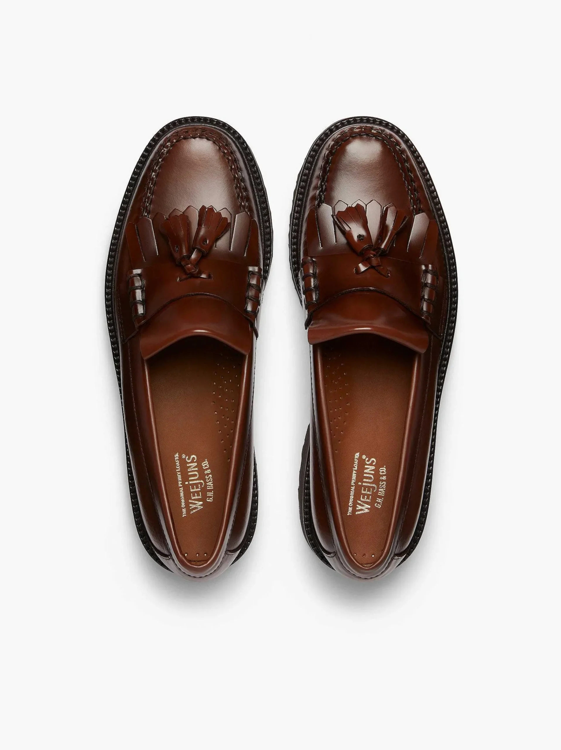G.H.BASS Weejuns 90S Layton Ii Kiltie Loafers Brown Best