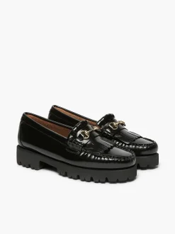 G.H.BASS Weejuns 90S Lianna Horsebit Kiltie Loafers Black Online