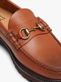 G.H.BASS Weejuns 90S Lincoln Horsebit Loafers Tan Discount