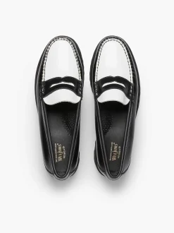 G.H.BASS Weejuns 90S Penny Loafers Black & White Outlet