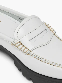 G.H.BASS Weejuns 90S Penny Slides White Flash Sale