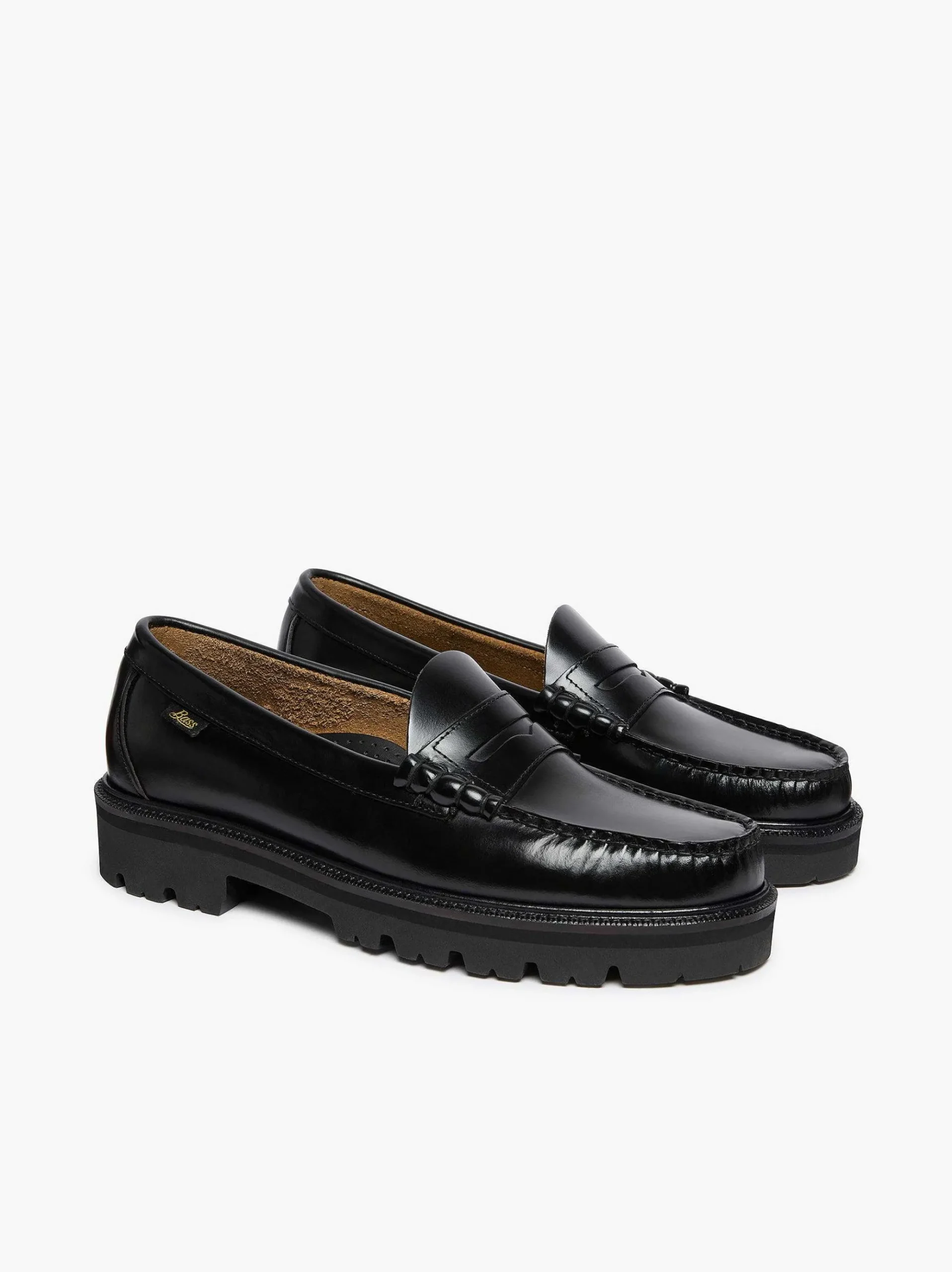 G.H.BASS Weejuns Super Lug Larson Penny Loafers Black Store