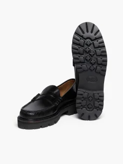 G.H.BASS Weejuns Super Lug Larson Penny Loafers Black Store