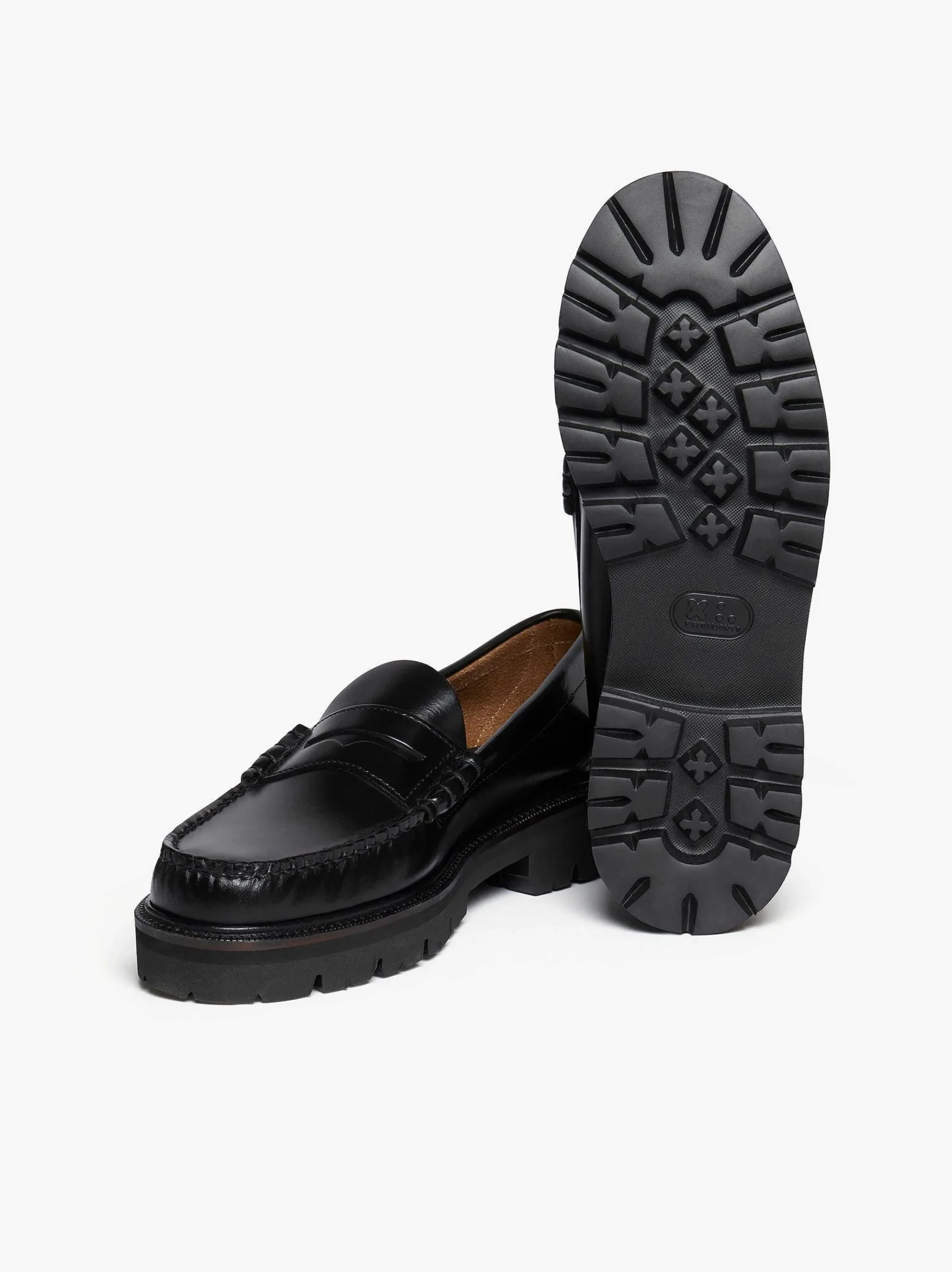 G.H.BASS Weejuns Super Lug Larson Penny Loafers Black Store
