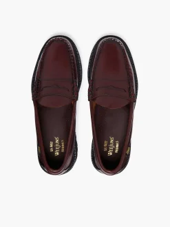 G.H.BASS Weejuns Super Lug Larson Penny Loafers Wine Hot