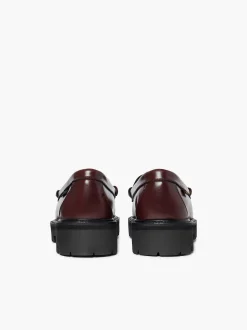 G.H.BASS Weejuns Super Lug Larson Penny Loafers Wine Hot