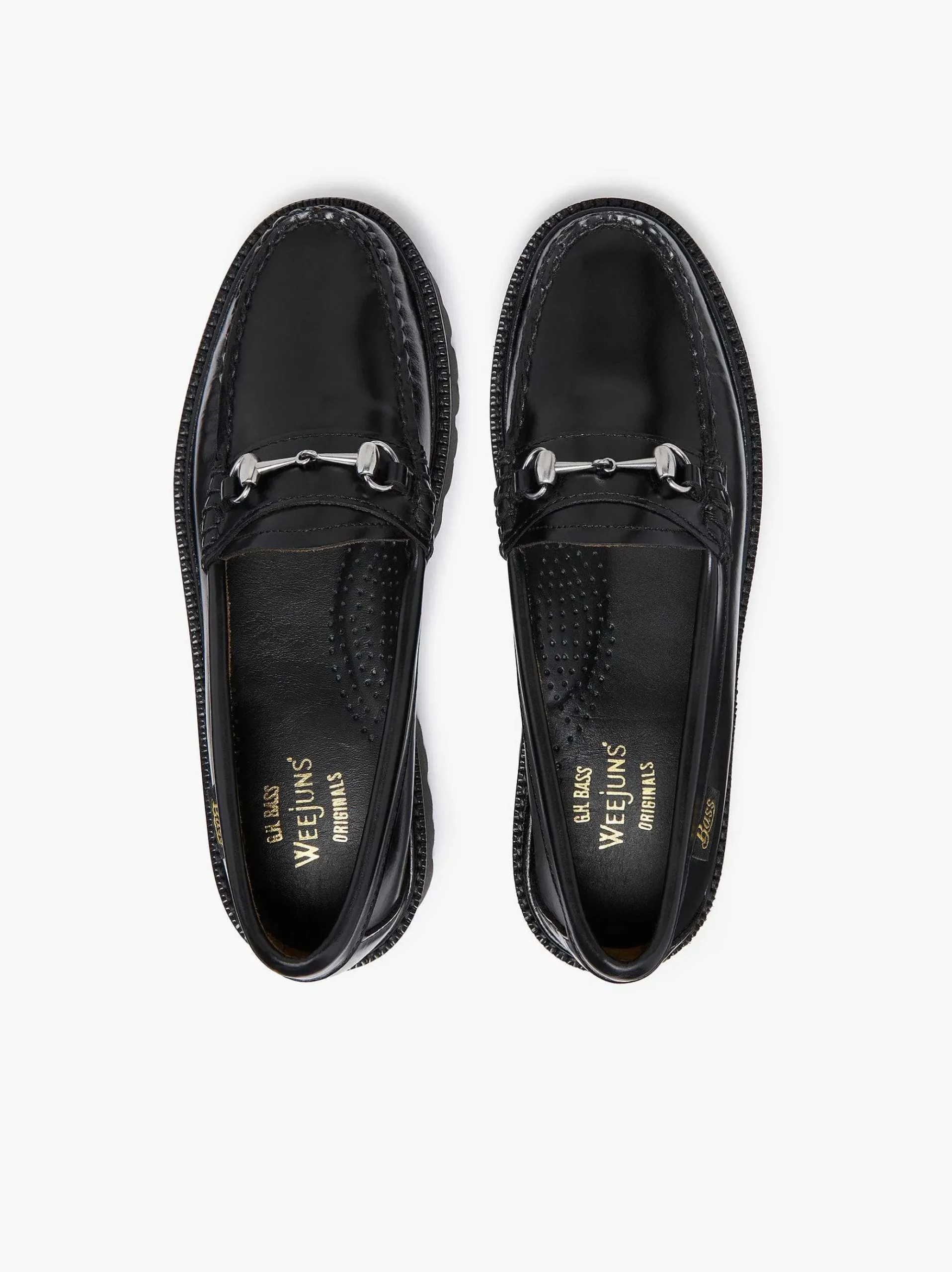 G.H.BASS Weejuns Super Lug Lianna Horsebit Loafers Black Outlet