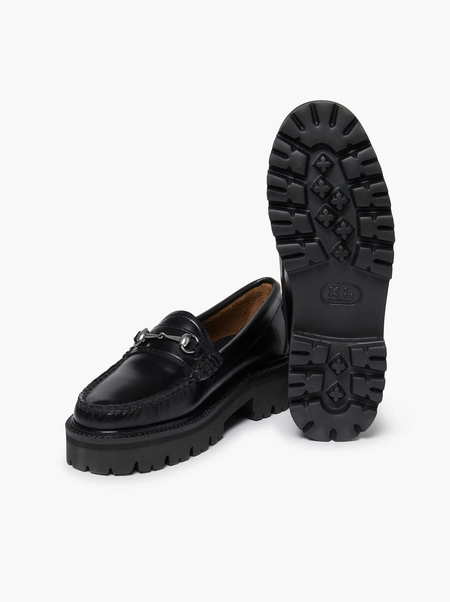 G.H.BASS Weejuns Super Lug Lianna Horsebit Loafers Black Outlet