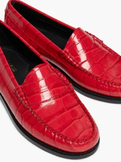 G.H.BASS Weejuns Whitney Penny Loafers Red Croc Online
