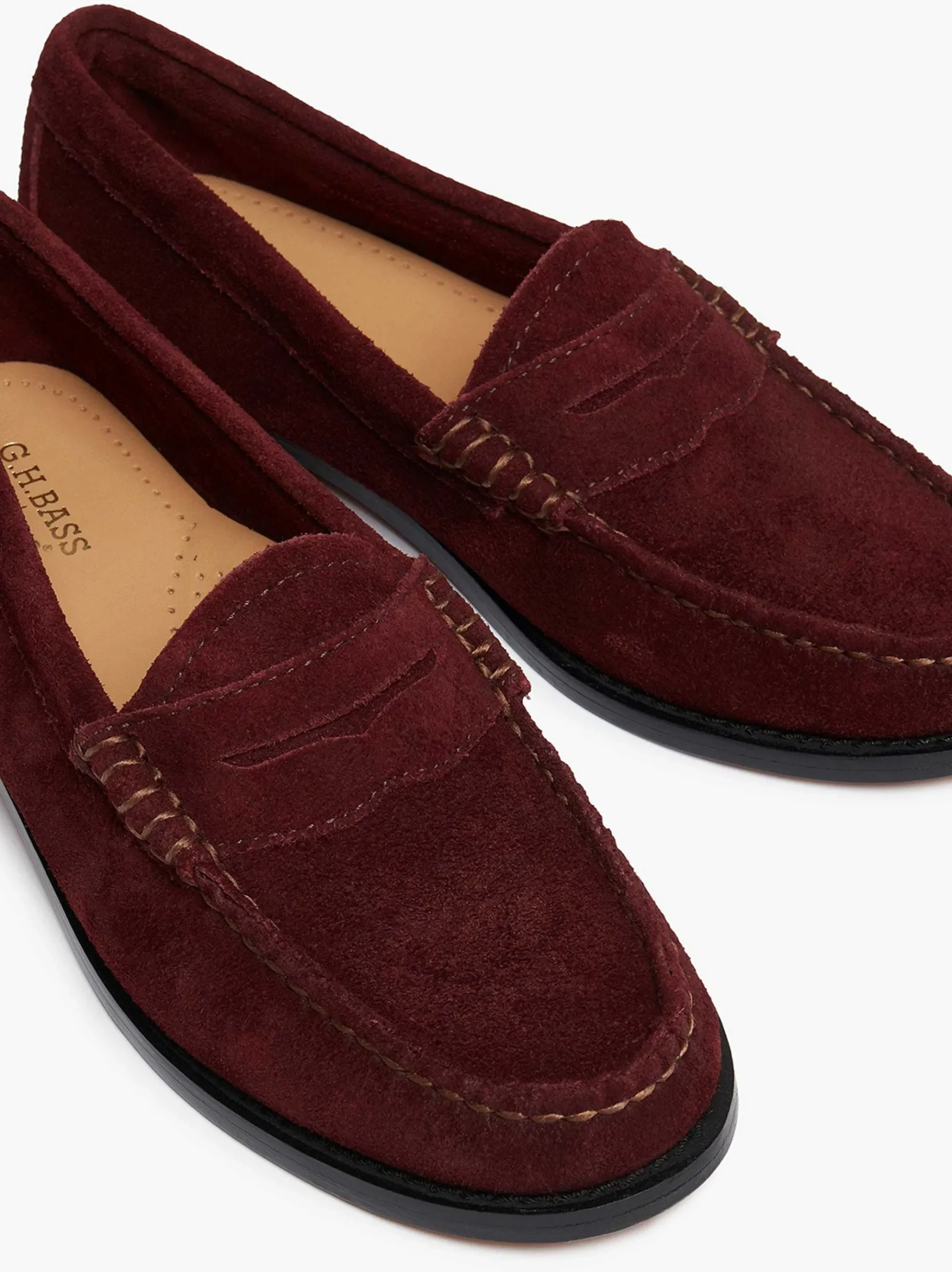 G.H.BASS Weejuns Whitney Penny Loafers Dark Red Best Sale