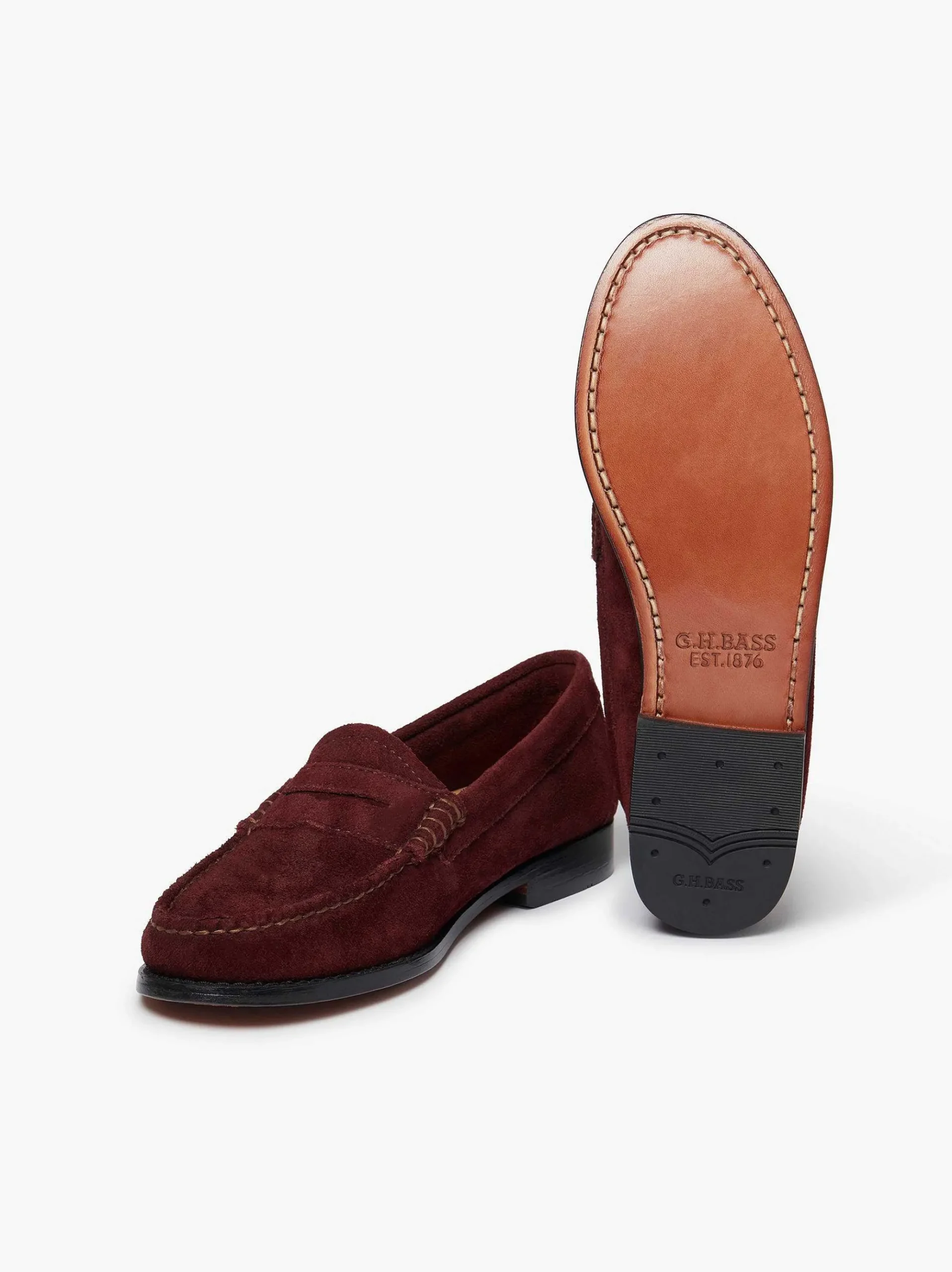G.H.BASS Weejuns Whitney Penny Loafers Dark Red Best Sale