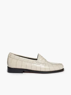 G.H.BASS Weejuns Whitney Penny Loafers White Croc Discount