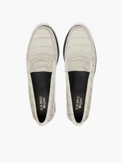 G.H.BASS Weejuns Whitney Penny Loafers White Croc Discount